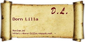 Dorn Lilla névjegykártya